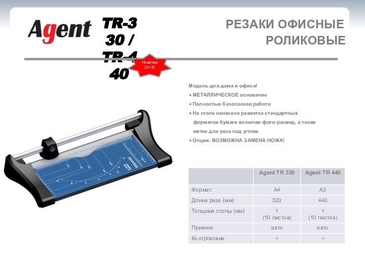 РЕЗАКИ ОФИСНЫЕTR-330 / TR-440РОЛИКОВЫЕМодель для дома и офиса! МЕТАЛЛИЧЕСКОЕ основание Полностью безопасная