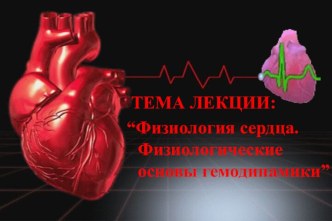 Физиология сердца. Физиологические основы гемодинамики