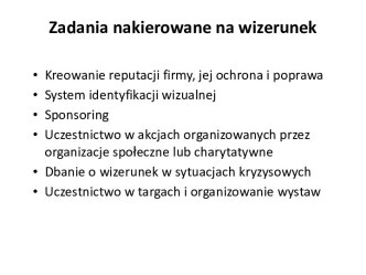 Zadania nakierowane na wizerunek