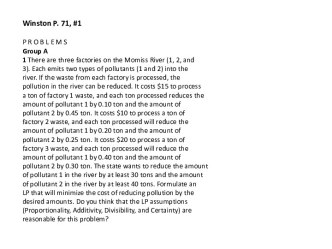 Winston P. 71, problems group A