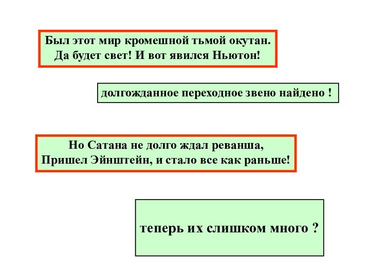 Был этот мир кромешной тьмой окутан.Да будет свет! И вот явился Ньютон!Но