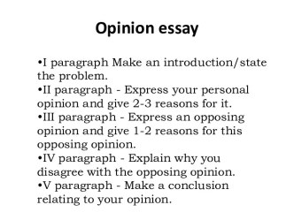 Opinion essay