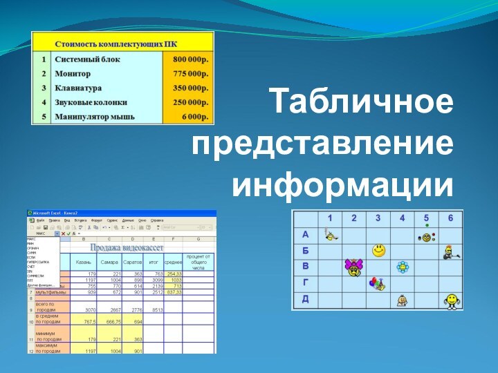 Табличное представление информации