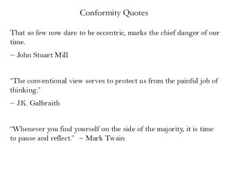 Conformity Quotes