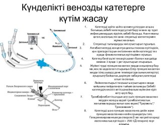 Күнделікті венозды катетерге күтім жасау