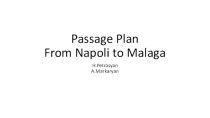 Passage plan from Napoli to Malaga