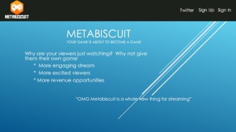 Metabiscuit draft of website ideas