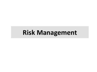 Risk management