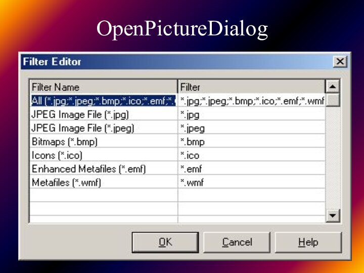 OpenPictureDialog