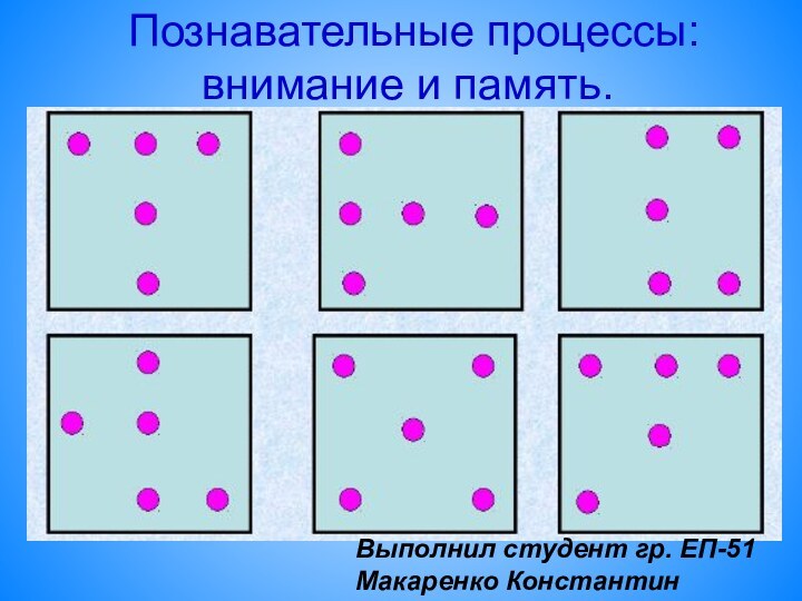 Выполнил студент гр. ЕП-51Макаренко Константин Познавательные процессы:внимание и память.