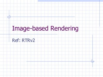 Image-based Rendering