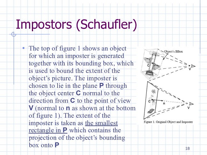 Impostors (Schaufler)The top of figure 1 shows an object for which an