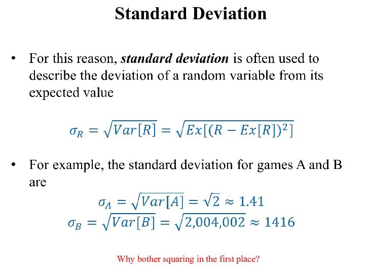 Standard Deviation  Why bother squaring in the first place?