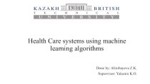 Health Care systems using machine learning algorithms