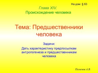 Предшественники человека