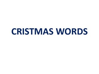 Cristmas words