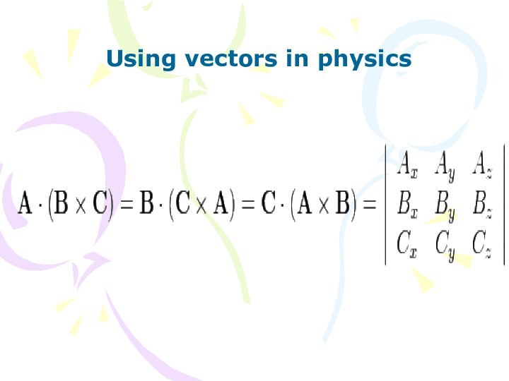 Using vectors in physics