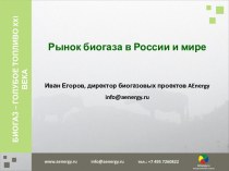 Рынок биогаза в России и мире