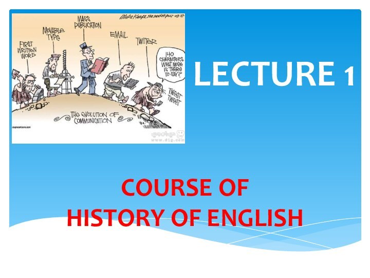 COURSE OF HISTORY OF ENGLISHLECTURE 1