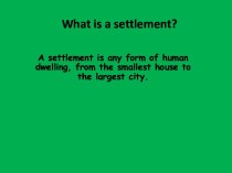 What is a settlement