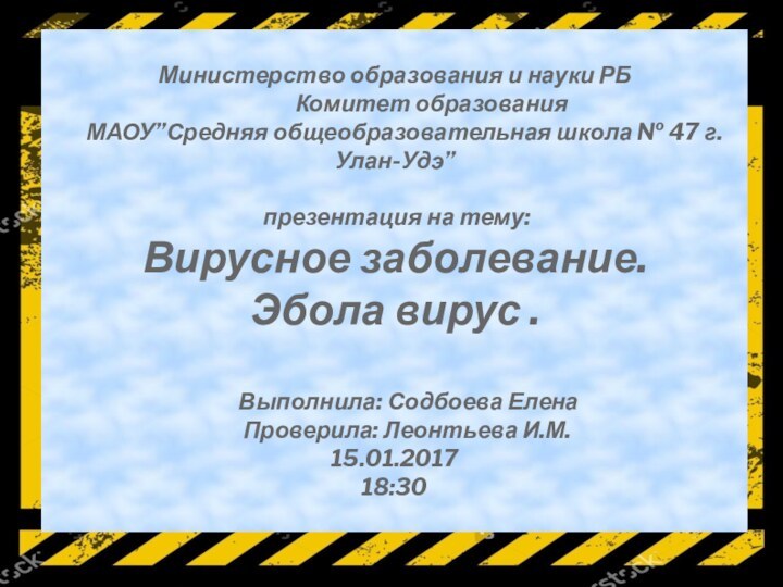 Министерство образования и науки РБ