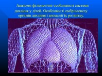 Анатомо-фізіологічні особливості системи дихання у дітей. Ембріогенез органів дихання і аномалії їх розвитку