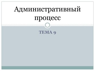 Административный процесс