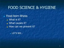 Food science hygiene. (Chapter 1)