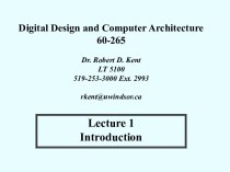 Digital Design and Computer Architecture. Introdution