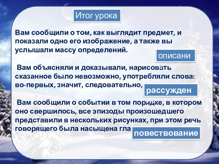 Вам сообщили о том, как выглядит предмет, и показали одно его изображение,