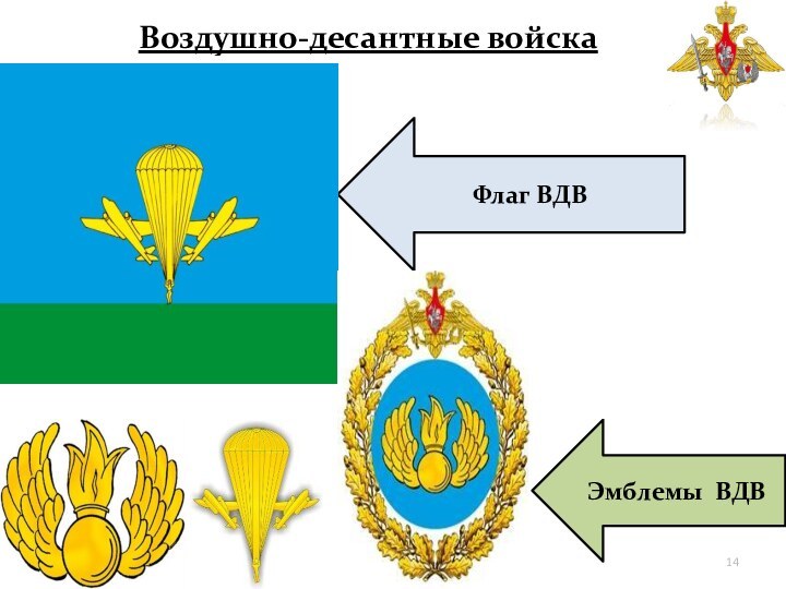 Воздушно-десантные войскаФлаг ВДВЭмблемы ВДВ