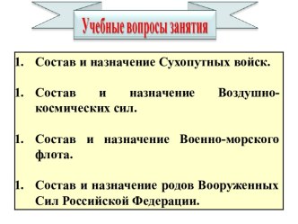 Состав и назначение ВС РФ