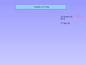 Formal letters