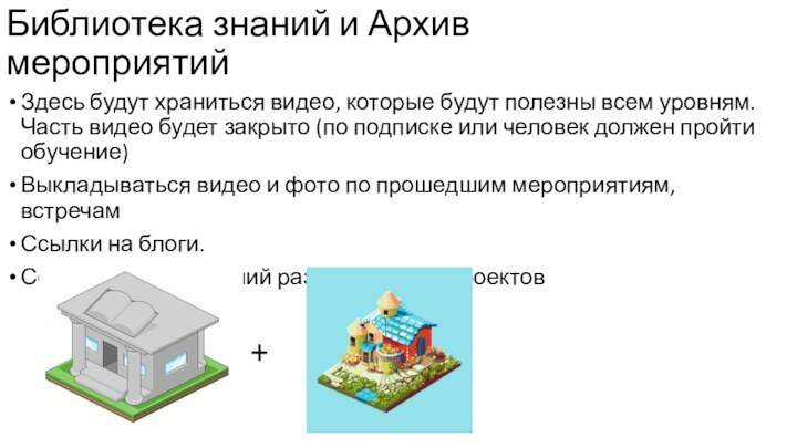 Библиотека знаний и Архив мероприятийЗдесь будут храниться видео, которые будут полезны всем