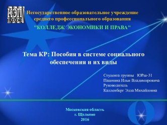 Пособия в системе социального обеспечения и их виды