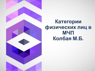 Категории физических лиц в МЧП