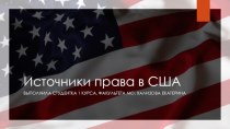 Источники права в США