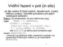 Vnitřní řazení v poli (in sito)