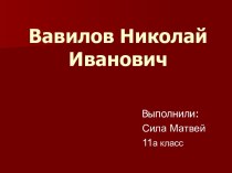 Вавилов Николай Иванович