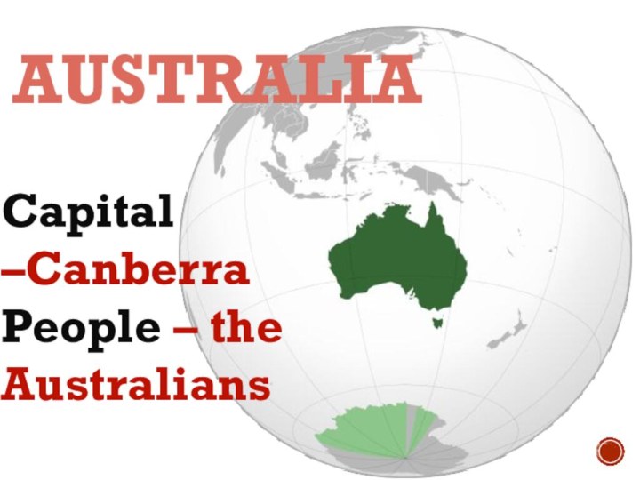AUSTRALIACapital –CanberraPeople – the Australians