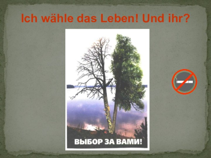 Ich wähle das Leben! Und ihr?