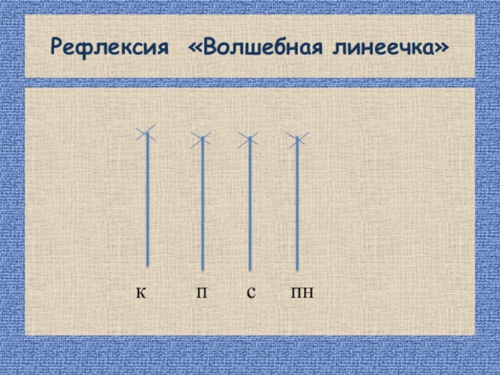 Рефлексия «Волшебная линеечка»