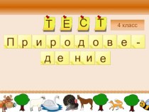 Презентация по природоведению, 4 класс на тему Тест