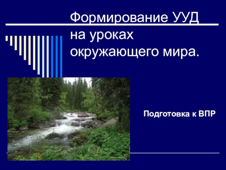 Формирование УУД на уроках окружающего мира.Подготовка к ВПР