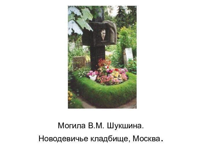 Могила В.М. Шукшина. Новодевичье кладбище, Москва.