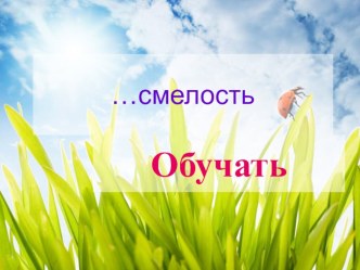 Презентация к семинару с элементами тренинга Смелость обучать