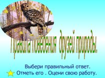 Презентация по окружающему миру на тему Правила поведения в лесу