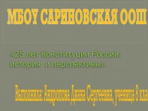 Презентация 25 лет Конституции РФ