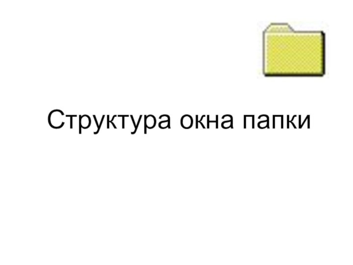 Структура окна папки