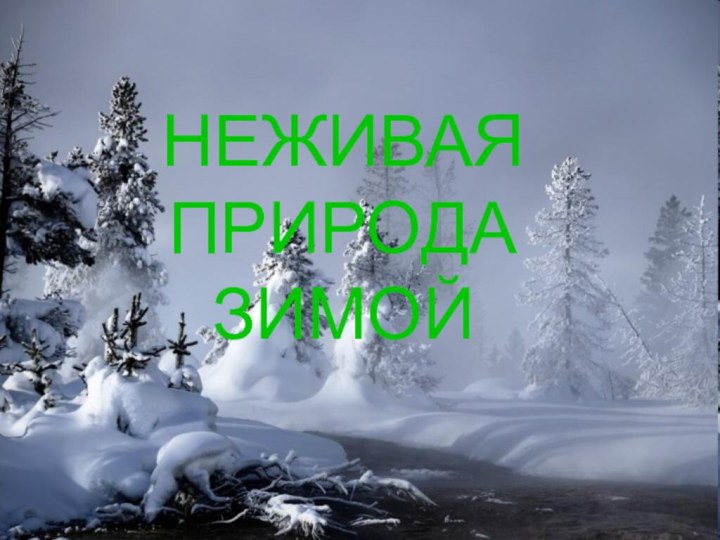 НЕЖИВАЯ   ПРИРОДА ЗИМОЙ